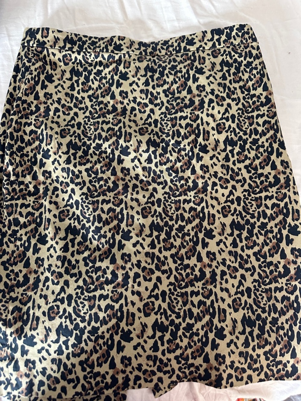 J. Crew Leopard Print Pencil Skirt in Beige, Black and Brown